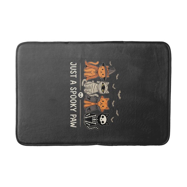 Skrämmande Paw Halloween Katt Kostym Vektor Design Badrumsmatta (Framsidan)