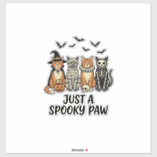 Skrämmande Paw Halloween Katter Vintage T-Shirt De Klistermärken