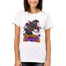 Skrämmande & perfekt – Halloween Katt T-Shirt