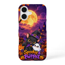 Skrämmande & perfekt – Halloweenkatt-telefonfodral