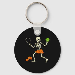Skrämmande Pickleball Halloween Skelett Kostym Kvi Nyckelring
