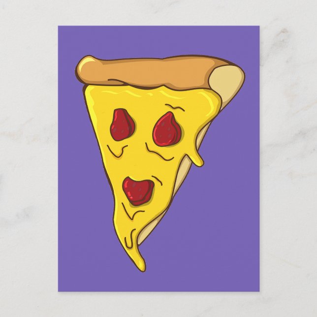 Skrämmande pizzabit vykort (Framsida)