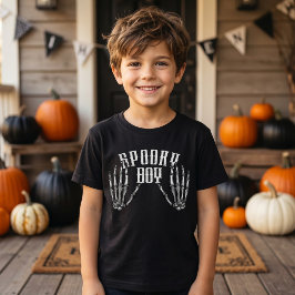 Skrämmande Pojke Vintage Skelett Halloween T Shirt