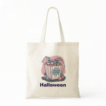 Skrämmande Popcorn Halloween-påse