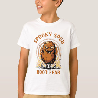 Skrämmande Potatis Rot Skräck Rollig Halloween T-S T Shirt