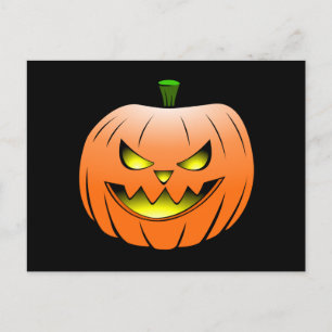 Skrämmande pumpa Halloween postkort Vykort