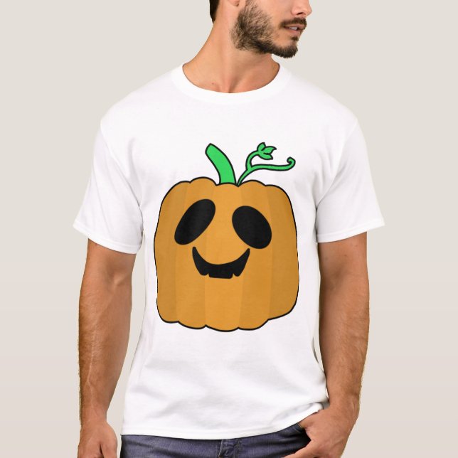 Skrämmande pumpa Halloween V2 T Shirt (Framsida)