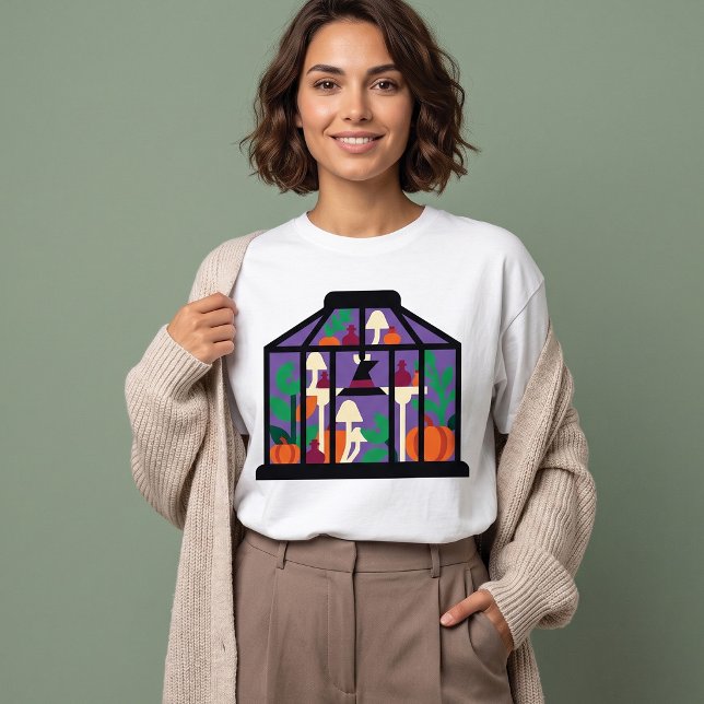 Skrämmande pumpa- och svampgrafik t shirt (Skapare uppladdad)
