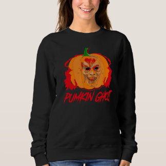 Skrämmande Pumpa Spök Halloween Monster Ansiktskon T Shirt