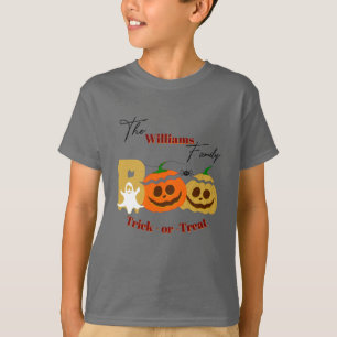 Skrämmande pumpa trick or treat t shirt
