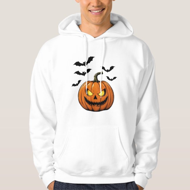 Skrämmande Pumpa Tröja | Höst Söt skjorta Hoodie (Framsida)