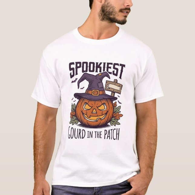 Skrämmande Pumpa Tröja Vintage Gravyr Halloween T (Framsida)