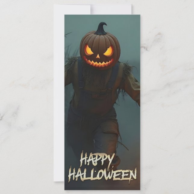 Skrämmande pumpahuvud Halloween-scen (Framsida)