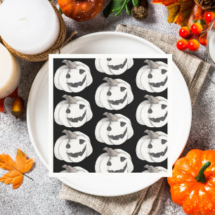 Skrämmande pumpamönster Glad Halloween Pappersservett