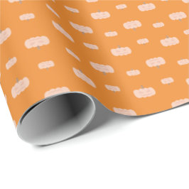 Skrämmande pumpamuster inslagspapper presentpapper