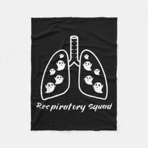 Skrämmande respiratorisk terapi RT rolig Halloween Fleecefilt