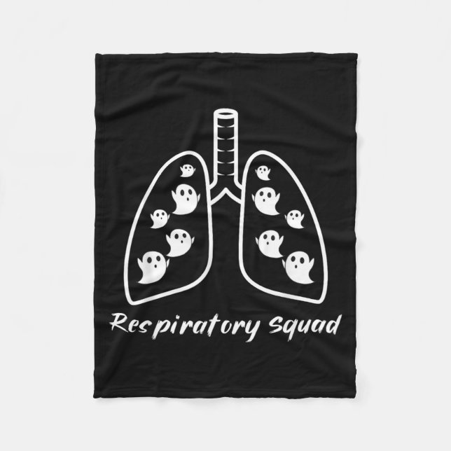 Skrämmande respiratorisk terapi RT rolig Halloween Fleecefilt (Framsidan)