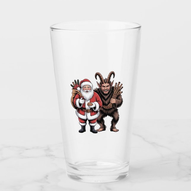 Skrämmande rolig skräck jul tomte Krampus jul  Glaskopp (Framsida)
