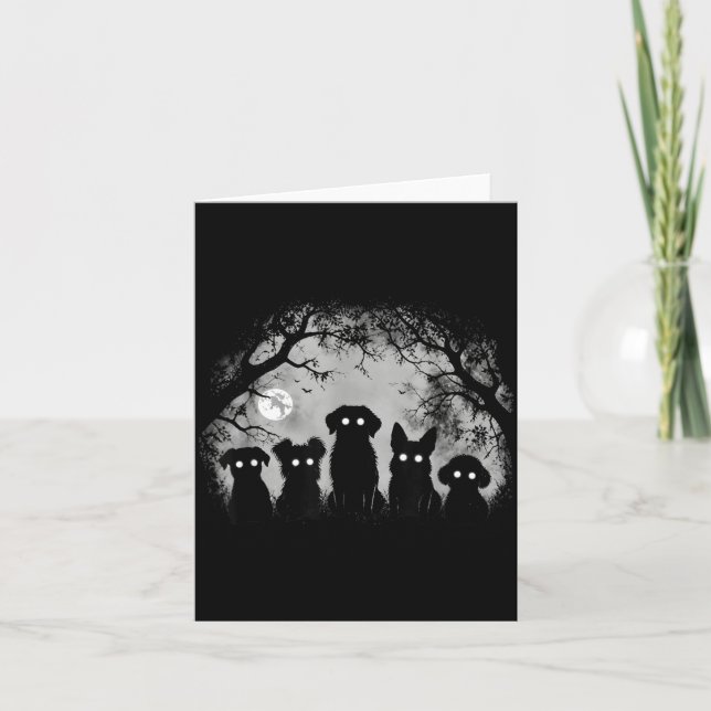 Skrämmande Rollig Kuslig Hund Alt Goth Grunge Skrä Kort (Framsida)