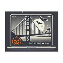 Skrämmande San Francisco Halloween vykort