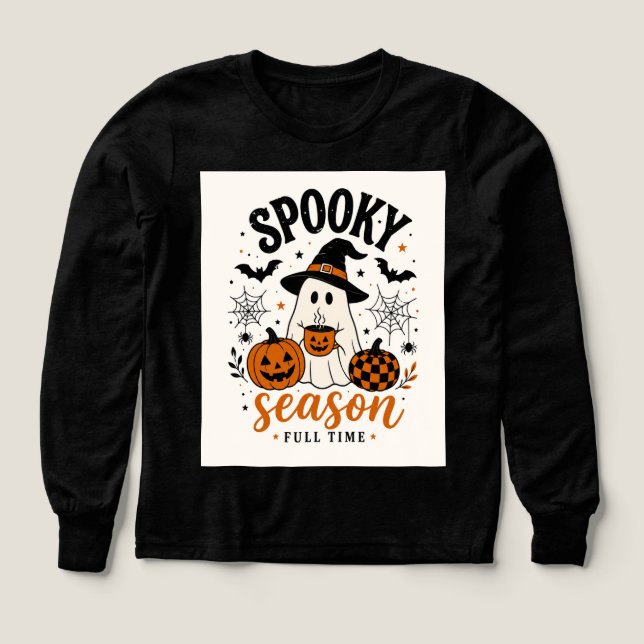 Skrämmande säsong full tid kul t shirt (Design framsida)