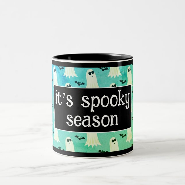 Skrämmande säsong Grön Höst/Halloween Två-Tonad Mugg (Center)