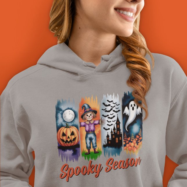 Skrämmande säsong Halloween höst höst penseldrag T Shirt (Skapare uppladdad)