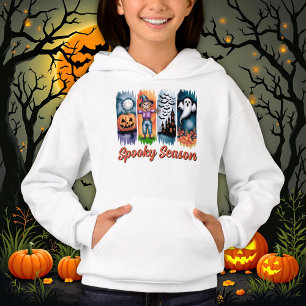 Skrämmande säsong Halloween Höst Höst Penseldrag T Shirt