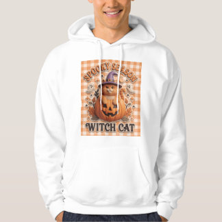 Skrämmande säsong Häxa Katt Pumpa Hoodie