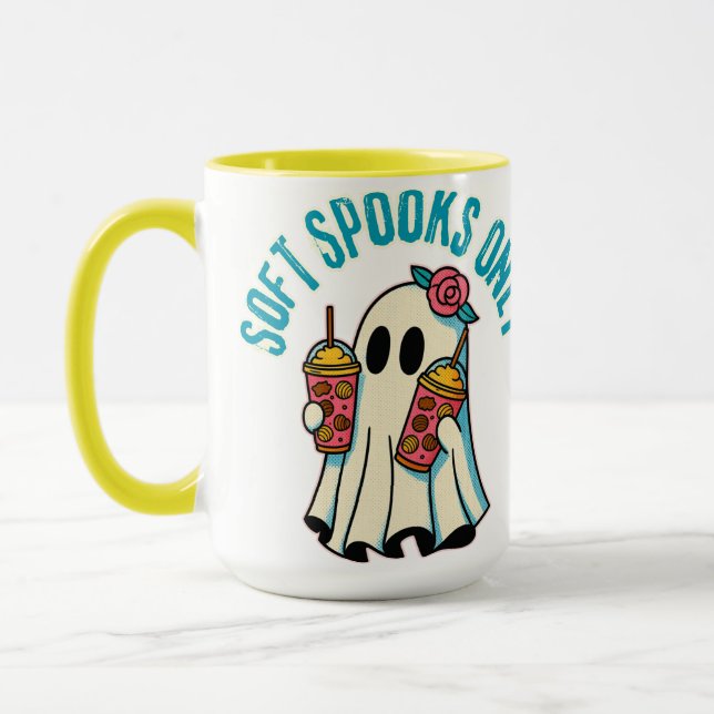 Skrämmande säsong kaffekopp med rolig spökdesign (Vänster)