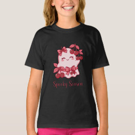 Skrämmande säsong körsbär Coquette spökbåge Söt ko T Shirt