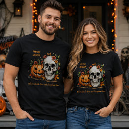 Skrämmande säsong skalle pumpa matchande Halloween T Shirt