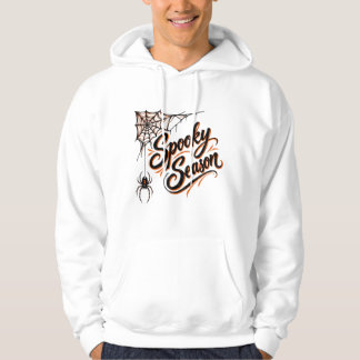 Skrämmande säsong Spindelnät Hörn Halloween T-Shir Hoodie