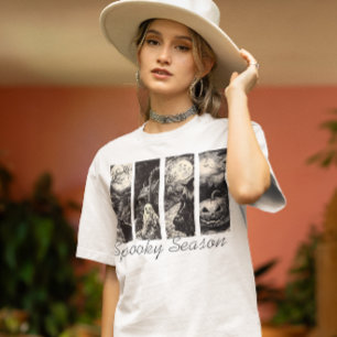 Skrämmande säsong vintage Halloween-spöke Pumpa T Shirt
