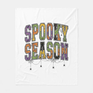 Skrämmande säsong Vintage Halloween typografi Desi Fleecefilt