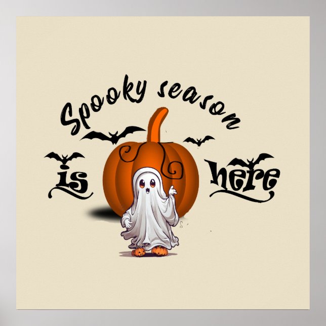 Skrämmande säsongen är här rolig halloween poster (Framsidan)