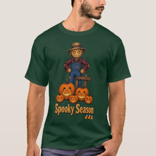 Skrämmande säsongen Fågelskrämma/Jack-O-Lantern T Shirt