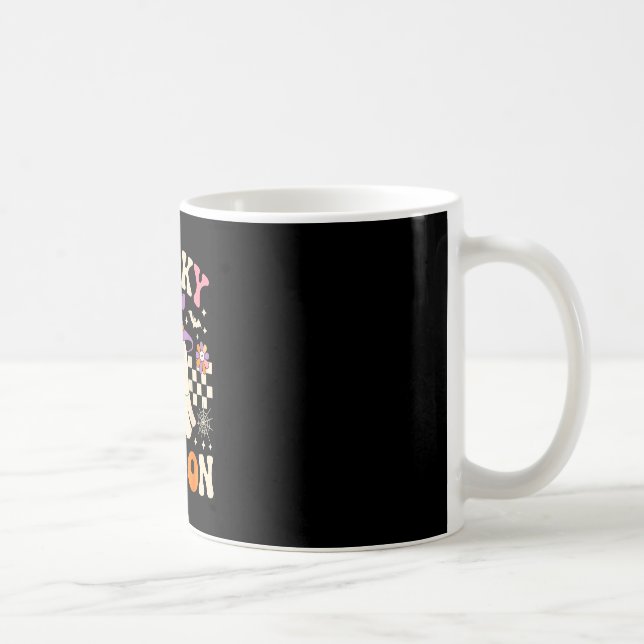 Skrämmande säsongen groovy spöktomat retro hallowe kaffemugg (Höger)