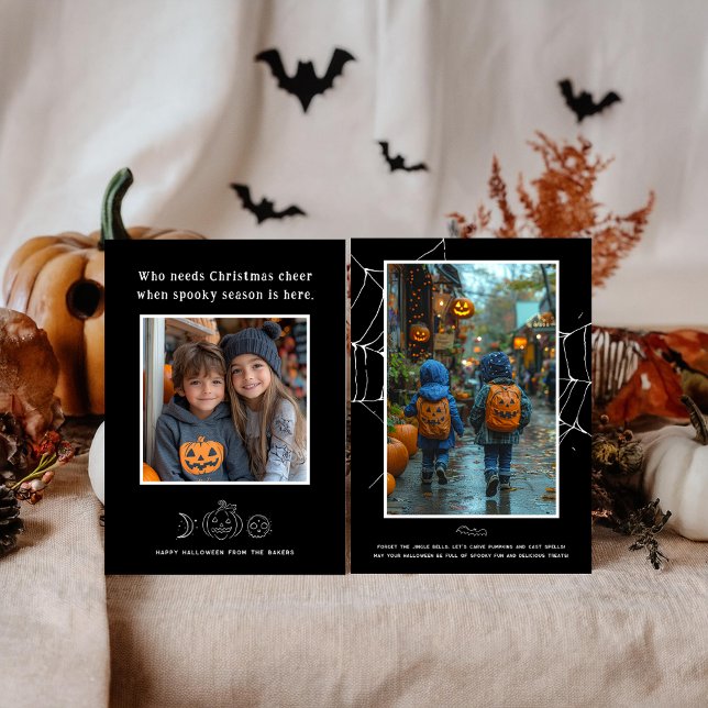 Skrämmande säsongen Halloween fotokort (Skapare uppladdad)