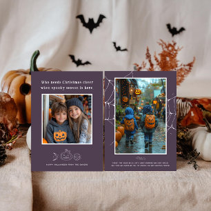 Skrämmande säsongen Halloween fotokort