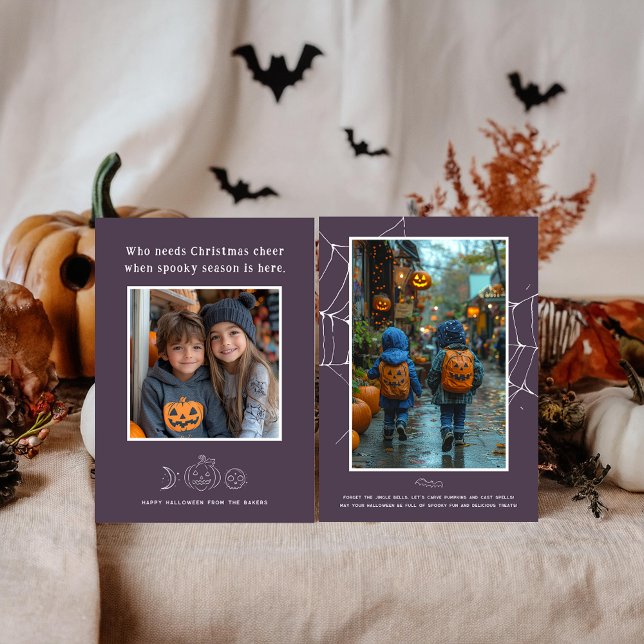 Skrämmande säsongen Halloween fotokort (Skapare uppladdad)