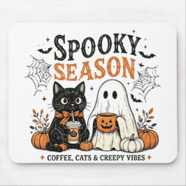Skrämmande säsongen Halloween Musmattor Kaffe Katt