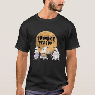 Skrämmande säsongen Halloween Tomtar Klädda i spök T Shirt