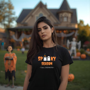 Skrämmande säsongs-ghostskjorta – Rollig Halloween T Shirt
