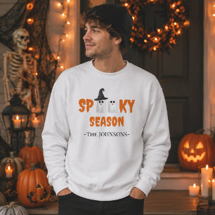 Skrämmande säsongs hoodie – Modern halloween-outfi Lång Ärmad Tröja