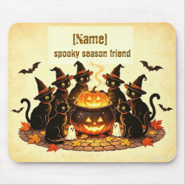 Skrämmande säsongs vän Personlig Halloween Svart  Musmatta