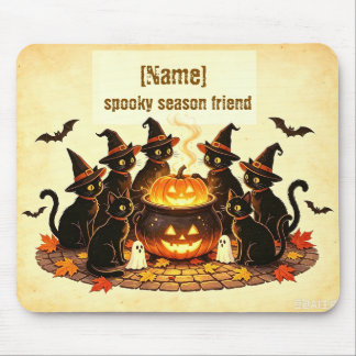 Skrämmande säsongs vän Personlig Halloween Svart Musmatta