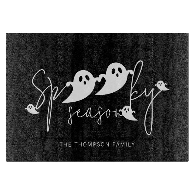 Skrämmande säsongstext och spök silhuetter Hallowe (Framsidan)