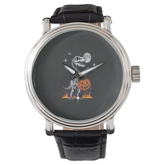 Skrämmande Saurus Halloween-dinosaurie Armbandsur (Framsida)