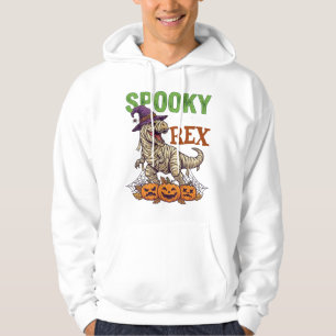 Skrämmande Saurus Rex Mummy Dinosaur Trollkarlshat Hoodie